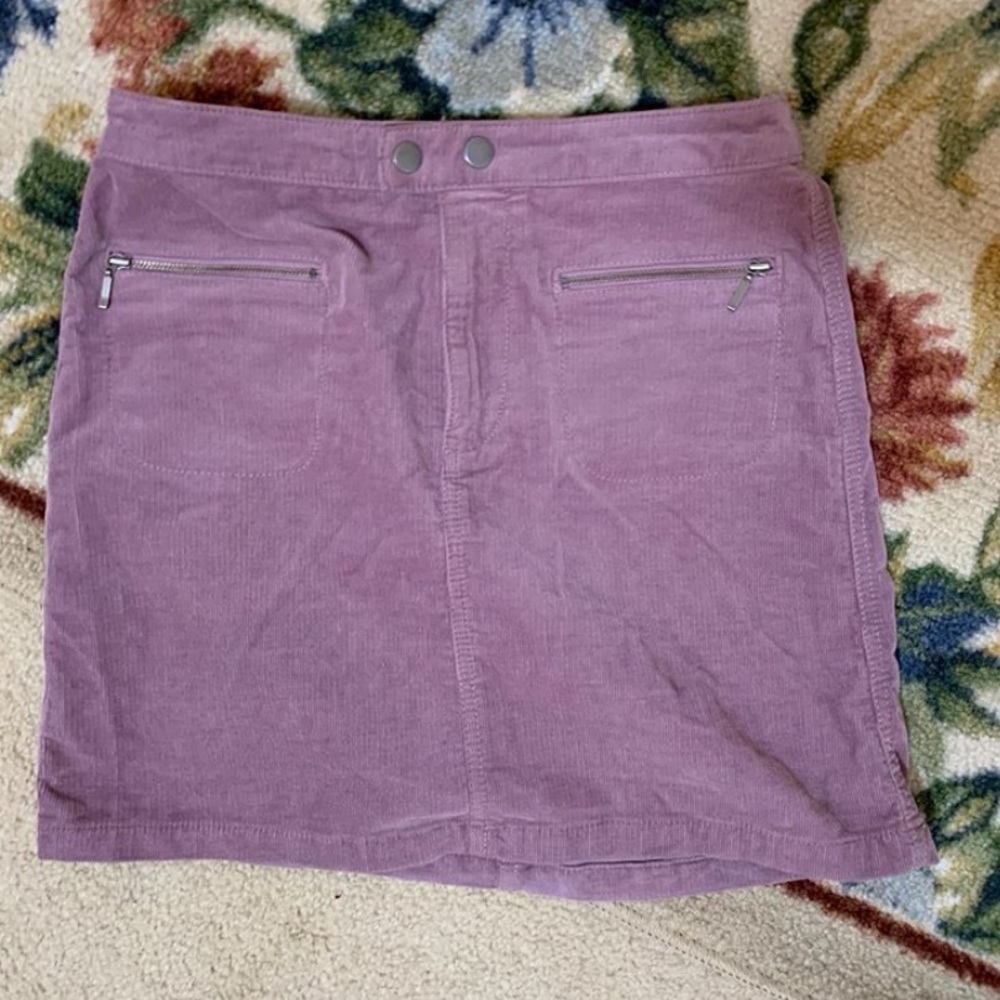 High Waisted Lavender Denim Skirt